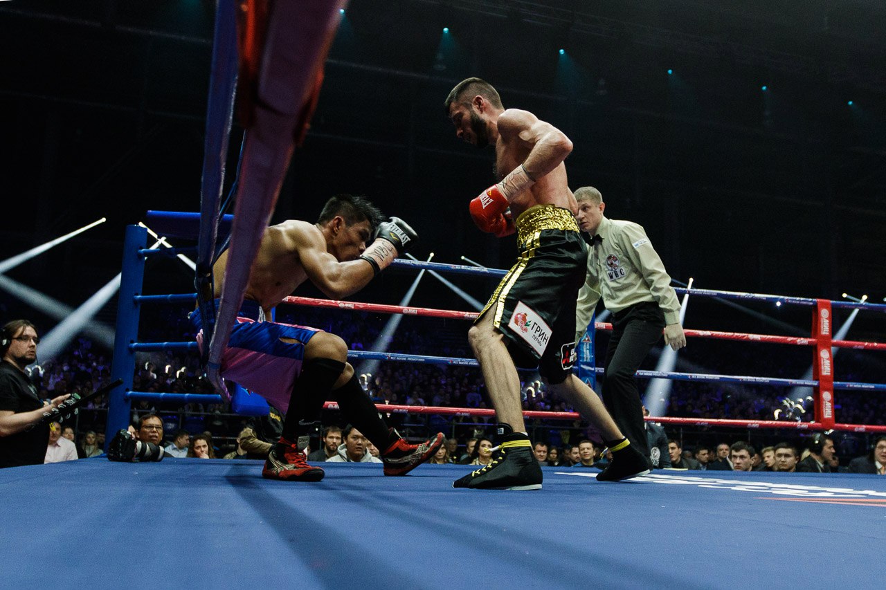 Boxing promotions. Rustam Nugaev vs Martin Sanchez Fight poster.