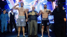 Результаты взвешивания: Георгий Юновидов — Вартан Арутюнян, Эльнур Самедов — Джон Гутьеррес