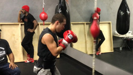 Тренировка Сергея Липинца перед боем с Майки Гарсией