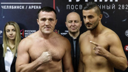 Взвешивание в Челябинске: Денис Лебедев — 96,05 кг, Алтункайя — 94,1 кг