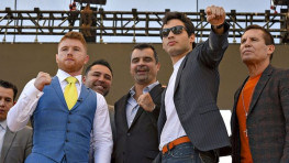 Фото: Сауль Альварес и Хулио Сезар Чавес-младший в Мексике