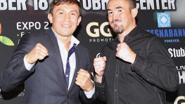 Взвешивание за 30 дней до боя: Головкин-Рубио