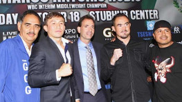 Видеосюжет о пресс-конференции Головкин-Рубио (+ интервью)