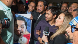 Пакьяо прибыл в США для заключительного этапа подготовки к бою