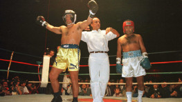 Диего Марадона на боксерском ринге