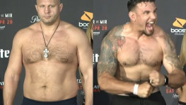 Емельяненко-Мир: Результат взвешивания и дуэль взглядов (видео)