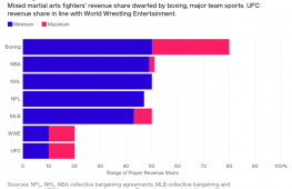 В UFC бойцам платят в пять раз меньше, чем в боксе