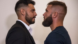 Видео конфликта Яира Родригеса и Джереми Стивенса. Ругань и толкания