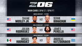 Полный состав участников Zuffa Boxing 6: Сергей Богачук – Шейн Мозли-младший