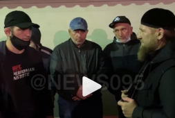 Хабиб Нурмагомедов и Рамзан Кадыров на похоронах Абдулманапа Нурмагомедова (видео) 