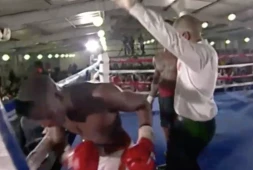 Боксер потерял соперника на ринге и был отправлен в больницу (видео)