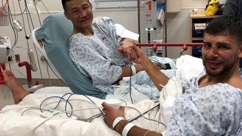 Кадр дня: «Корейский зомби» и Яир Родригес после боя