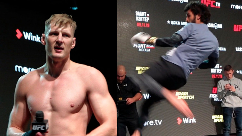 Лучшие моменты открытой тренировки перед UFC Moscow: Магомедшарипов, Каттар, Волков, Харди