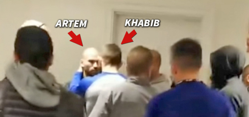 Хабиб Нурмагомедов дал пощечину Артему Лобову в напряженной встрече в коридоре отеля