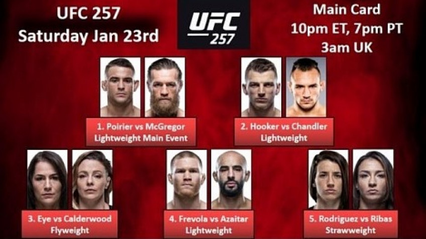 Гонорары участников турнира UFC 257