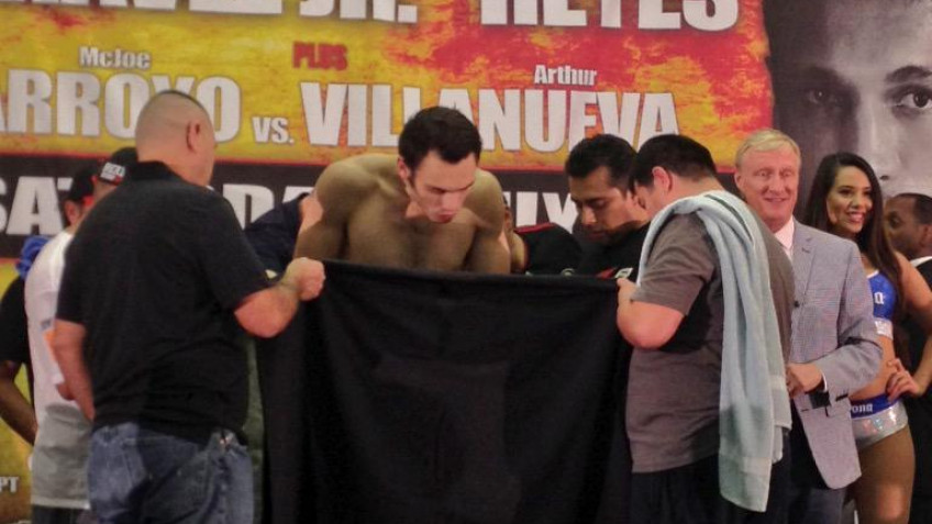 Взвешивание в Эль-Пасо: Чавес-младший не уложился в лимит