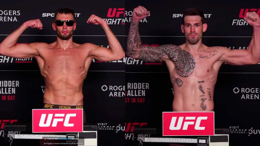 UFC Ванкувер: Ренье де Риддер и Брендан Аллен успешно прошли взвешивание