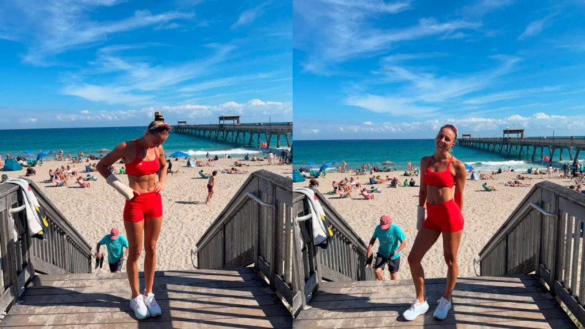 Дакота Дитчева появилась на публике с гипсом на правой руке [ФОТО]