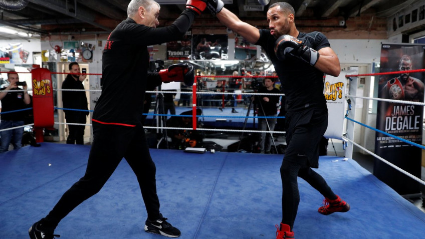 Кадр дня: Открытая тренировка Дигейла перед боем с Труа