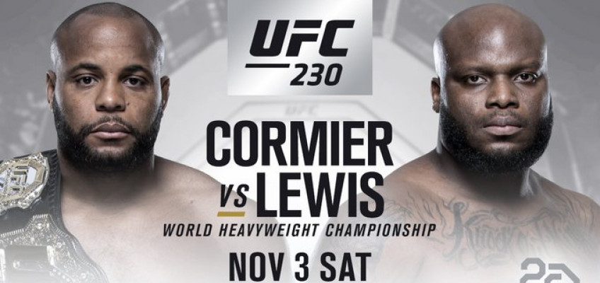 UFC: Кормье защищает пояс в тяжелом весе 3 ноября против Льюиса