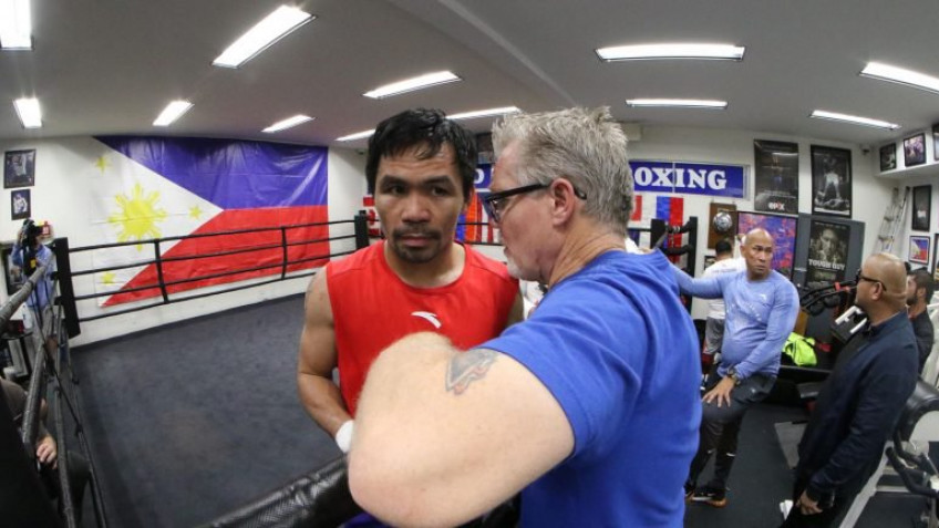 Кадр дня: Мэнни Пакьяо и Фредди Роуч в Лос-Анджелесе