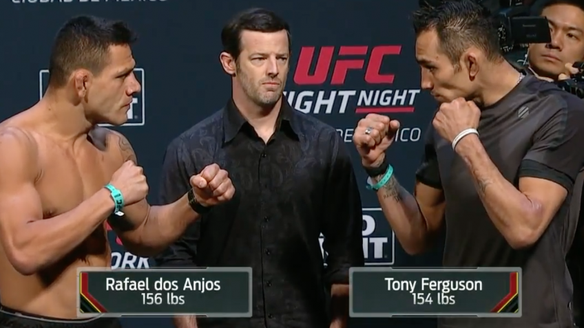 Рафаэль дос Аньос оказался  на килограмм тяжелее Тони Фергюсона 