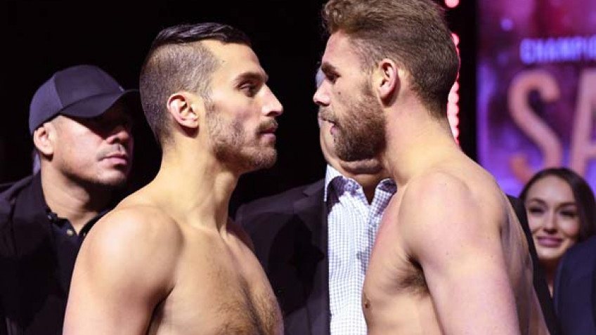 Кадр дня: Сондерс и Лемье прошли взвешивания