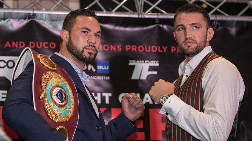 Кадр дня: Джозеф Паркер и Хьюи Фьюри провели пресс-конференцию