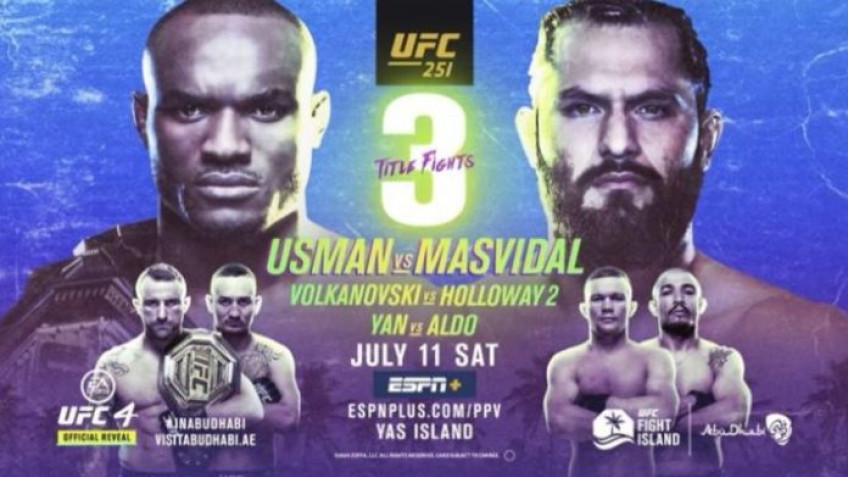 Телеканал Рен-ТВ покажет главные бои UFC 251 в прямом эфире 12 июля в 5:30 утра по Москве