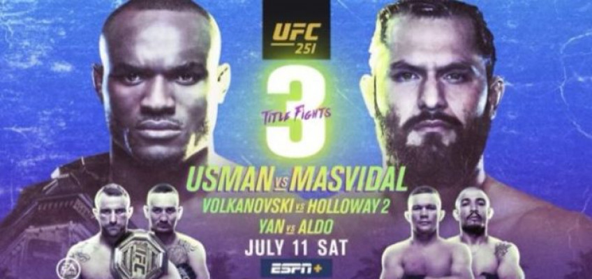 Телеканал Рен-ТВ покажет главные бои UFC 251 в прямом эфире 12 июля в 5:30 утра по Москве