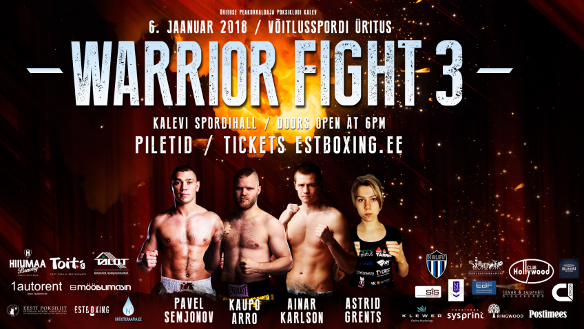 Анонс вечера бокса в Таллине 6 января