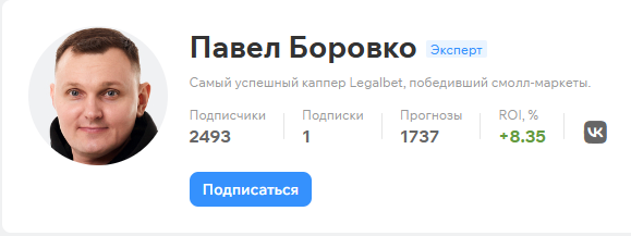 Профиль Боровко на верификаторе Профиль Боровко на верификаторе